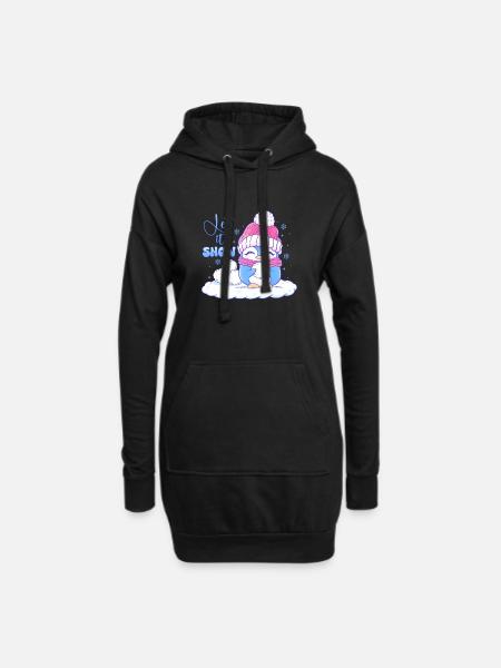 Let It Snow - Hoodie-Kleid - Schwarz