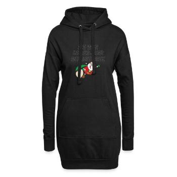 Ich war dieses Jahr der Artigste - Hoodie-Kleid - Schwarz - Vorne