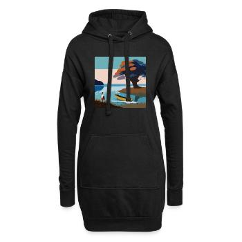 Kunst / Art / Impressionismus - Hoodie-Kleid - Schwarz - Vorne