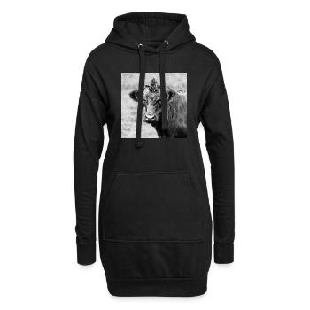 Bétail - Sweat-shirt à capuche long Femme - noir - Devant