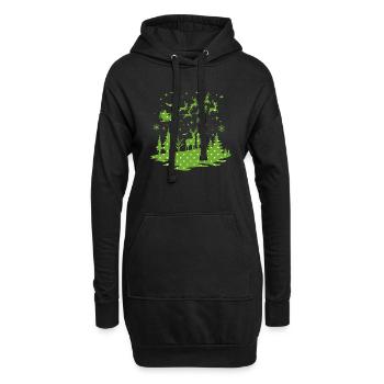 Weihnachten Weihnachten Weihnachtsmann freche Feiertage Winter - Hoodie-Kleid - Schwarz - Vorne
