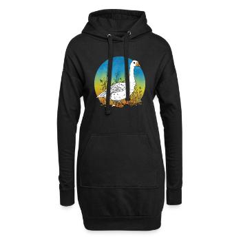 Gans - Hoodie-Kleid - Schwarz - Vorne
