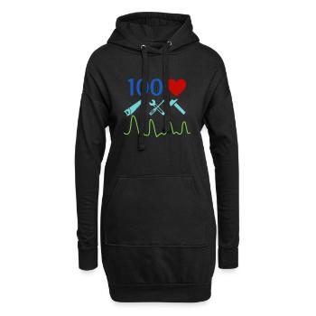 Bricoleur - Sweat-shirt à capuche long Femme - noir - Devant