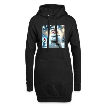 Joyeux Noel #12 - Sweat-shirt à capuche long Femme - noir - Devant
