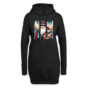 Merry Christmas #16 - Sweat-shirt à capuche long Femme - noir - Devant