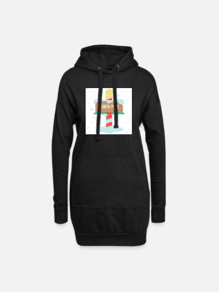 WEIHNACHTEN – NORDPOL - Hoodie-Kleid - Schwarz
