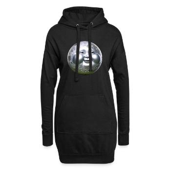 Buddha Mond - Hoodie-Kleid - Schwarz - Vorne