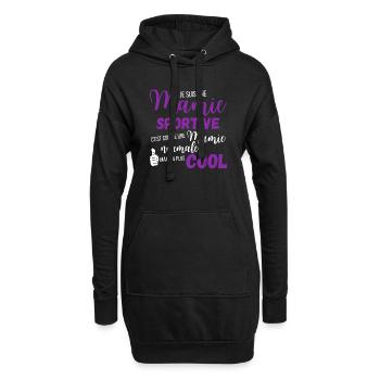 Mamie suportive - Sweat-shirt à capuche long Femme - noir - Devant