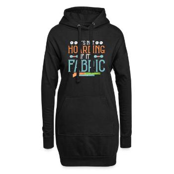 Ce n’est pas de la thésaurisation si c’est de l’artisanat de tissu à coudre M - Sweat-shirt à capuche long Femme - noir - Devant