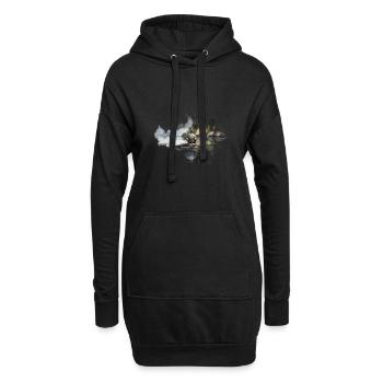 Chemise de pêche pour votre aventure sur le lac - Sweat-shirt à capuche long Femme - noir - Devant