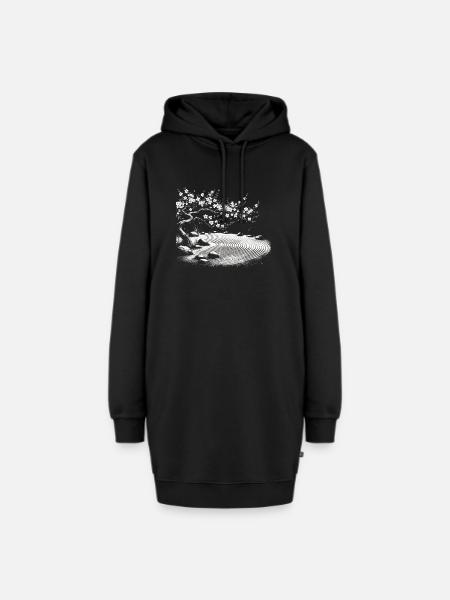 Zen-garten-erleuchtung - Hoodie-Kleid - Schwarz