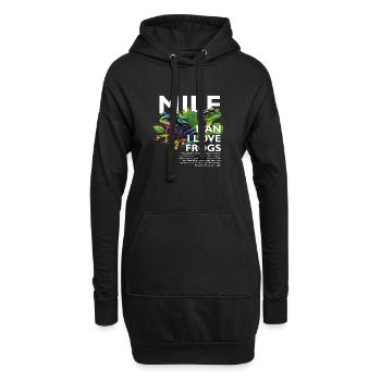 Man I Love Frogs Lustig Frosch Meme Pepe witz - Hoodie-Kleid - Schwarz - Vorne