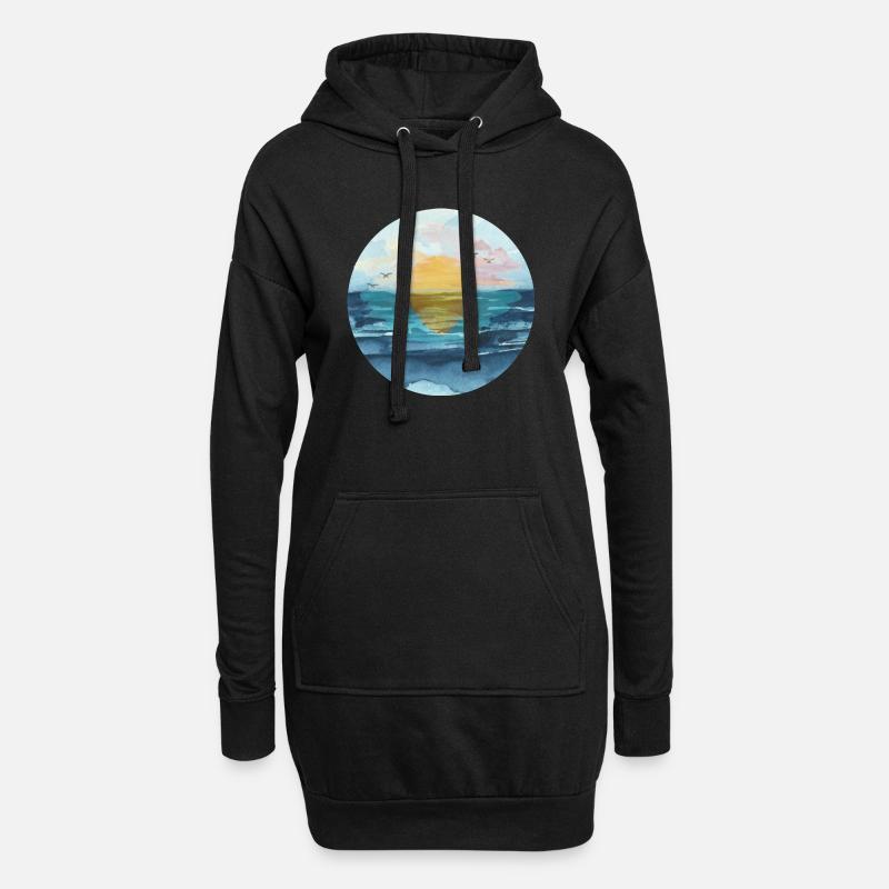 Sunset - Hoodie Dress - black