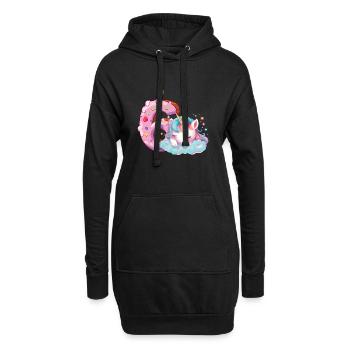Fête d’anniversaire cadeau d’anniversaire né - Sweat-shirt à capuche long Femme - noir - Devant