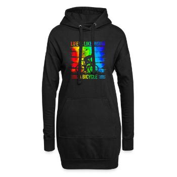 Fahrrad Fahrrad Fahrrad Lifestyle Gesunder Verkehr - Hoodie-Kleid - Schwarz - Vorne