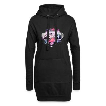 Feel Free - Hoodie-Kleid - Schwarz - Vorne