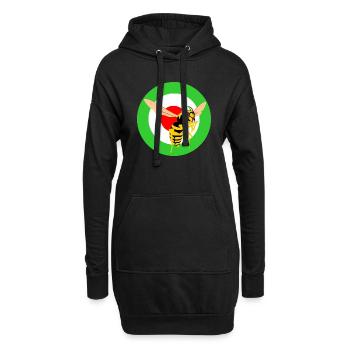 Wasp Mod Target Green - Hoodie Dress - black - Front