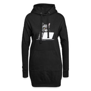 Student Chat - Hoodie Dress - black - Front