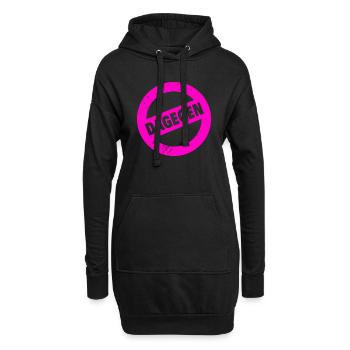 DAGEGEN - Hoodie-Kleid - Schwarz - Vorne