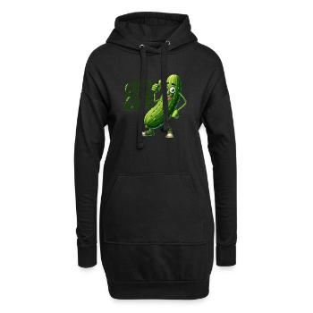 Crazy Veggies: Spiky Cuke Thumbs Up - Hoodie-Kleid - Schwarz - Vorne