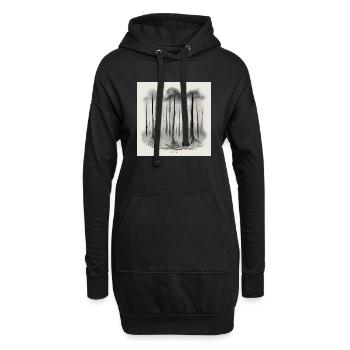Forest - Hoodie-Kleid - Schwarz - Vorne