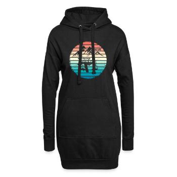 LE CIEL - Sweat-shirt à capuche long Femme - noir - Devant