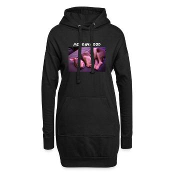 Lundihumeur claire - Sweat-shirt à capuche long Femme - noir - Devant