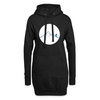 Ski dich frei! (dunkel blau) - Hoodie-Kleid - Schwarz - Vorne