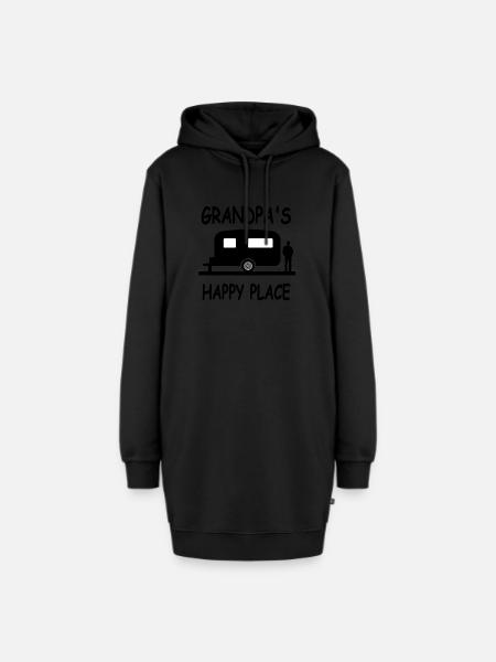 Camping - Hoodie-Kleid - Schwarz