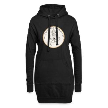 Beste Oma und Köchin der Welt - Hoodie-Kleid - Schwarz - Vorne