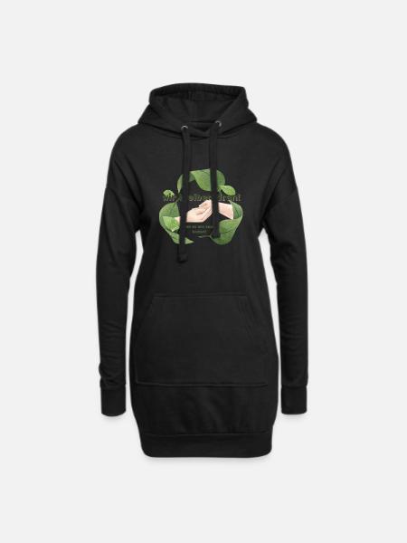 umwelt - Hoodie-Kleid - Schwarz