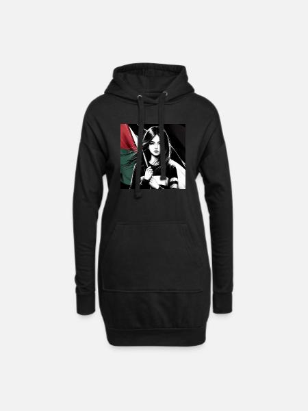 Palestine - Hoodie Dress - black