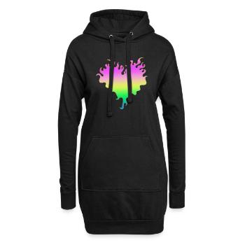 Liebe glückliches Herz Karte Valentinstag Vektor Design Kunst - Hoodie-Kleid - Schwarz - Vorne