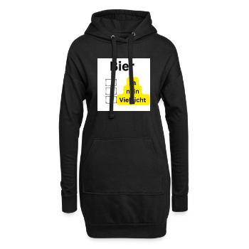 Bier - Hoodie-Kleid - Schwarz - Vorne