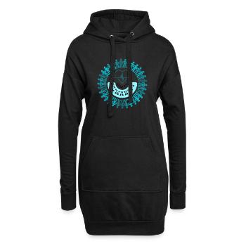 Défendez l’humanité - Sweat-shirt à capuche long Femme - noir - Devant
