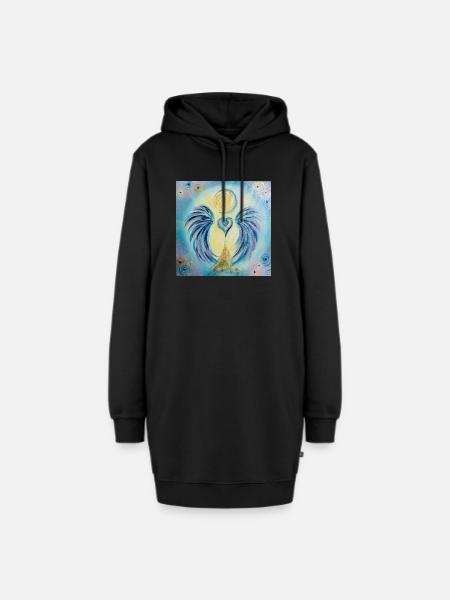 Herzengel Ab&Auflösung aller Besetzungen - Hoodie-Kleid - Schwarz