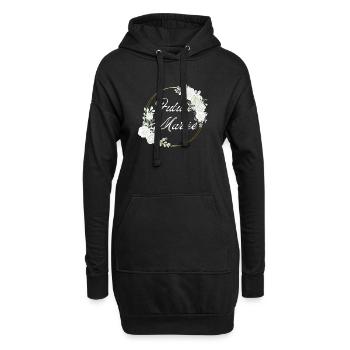 Zukünftige Braut Weiße Blumen - Passendes T-Shirt - Hoodie-Kleid - Schwarz - Vorne