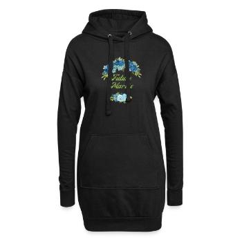 Zukünftige Braut Blue Flowers - Passendes T-Shirt - Hoodie-Kleid - Schwarz - Vorne