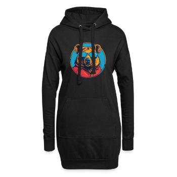 Wombat - Hoodie-Kleid - Schwarz - Vorne