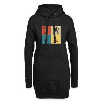 Retro Vintage Basketball - Hoodie-Kleid - Schwarz - Vorne