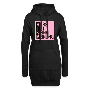 Hass is keine Meinung! - Hoodie-Kleid - Schwarz - Vorne