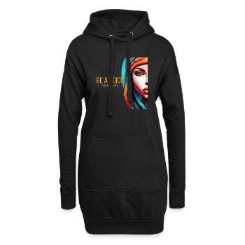 Soyez une voix - Sweat-shirt à capuche long Femme - noir - Devant