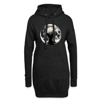 Alien Moonlight - Hoodie-Kleid - Schwarz - Vorne