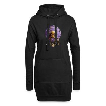 Araignée - Sweat-shirt à capuche long Femme - noir - Devant