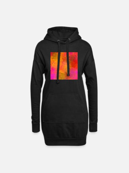 Fleck Design - Hoodie-Kleid - Schwarz