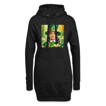 la saint patrick - Sweat-shirt à capuche long Femme - noir - Devant