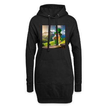 saint patrick - Sweat-shirt à capuche long Femme - noir - Devant