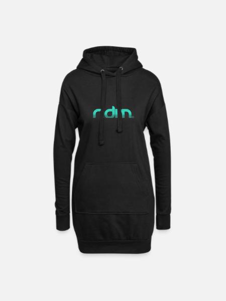 ridm striped - Hoodie-Kleid - Schwarz