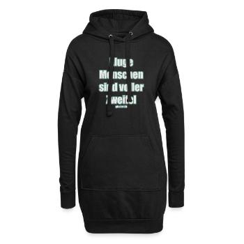 Kluge Menschen Zweifeln - Hoodie-Kleid - Schwarz - Vorne