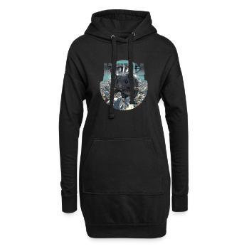 MOUZILLA - Hoodie-Kleid - Schwarz - Vorne